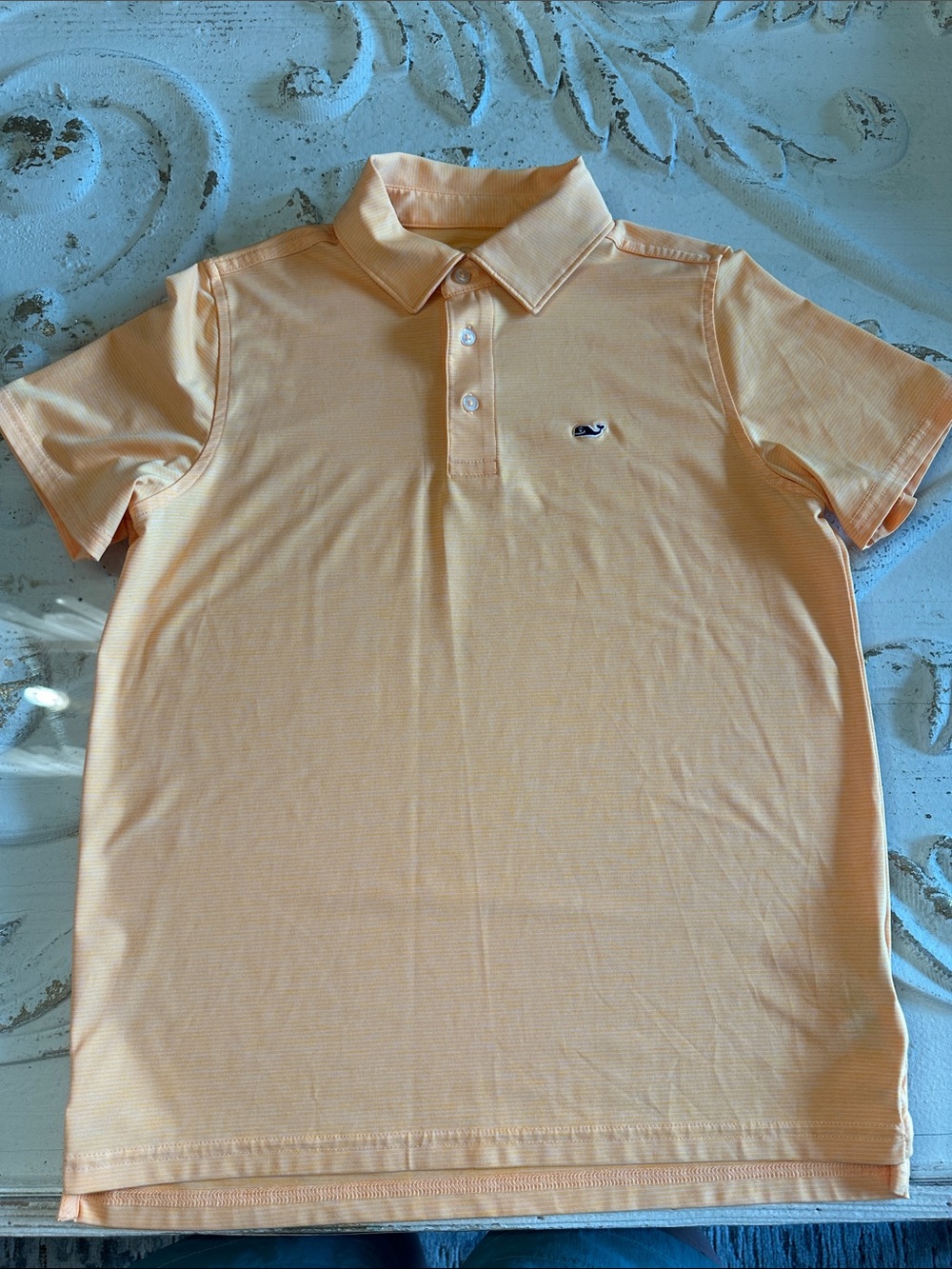 Vineyard Vines Kid’s Peach Polo Shirt- Size M